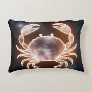 Celestial Crab Art Representing Cancer Zodiac Cons Accent Pillow