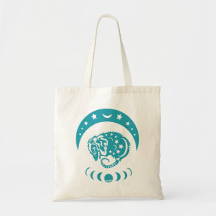 Celestial Crecent Moon Possum Whimsical Nature Tote Bag