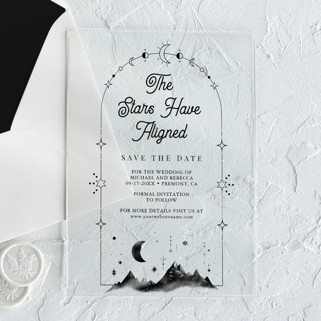 Celestial Crescent Moon Wedding Save the Date (Creator Uploaded)