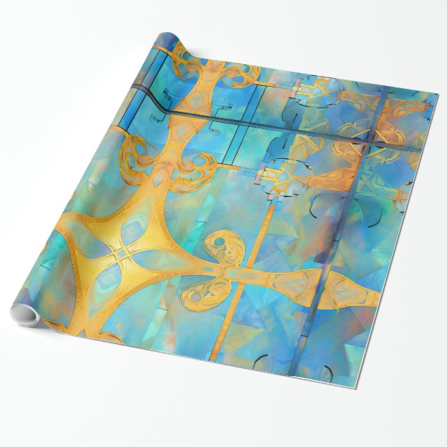 Celestial Crossroads Wrapping Paper (Unrolled)