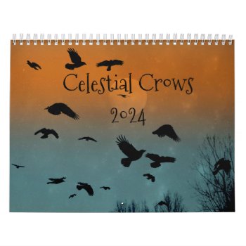 Celestial Crows 2024 Calendar by Gothicolors at Zazzle