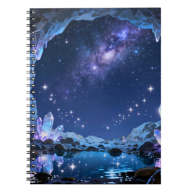 Celestial Crystal Lake Spiral Notebook (Front)