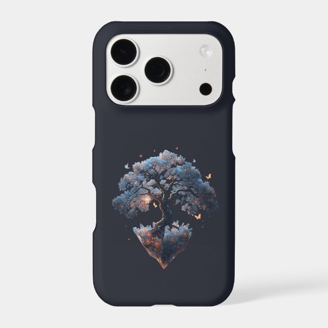 Celestial Crystal Tree – Fantasy Nature Art iPhone Case (Back)
