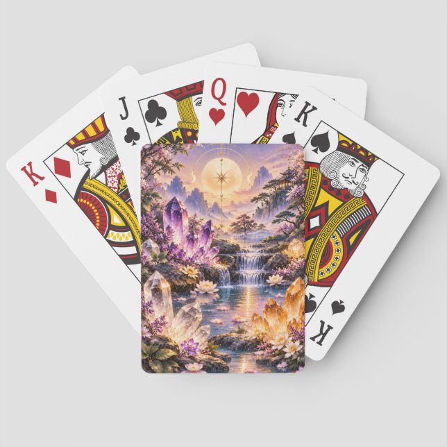 Celestial Crystals Valley Playing Cards (Back)
