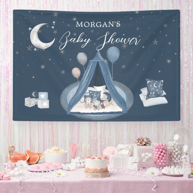 Celestial Cute Bear Baby Shower Banner (Party)