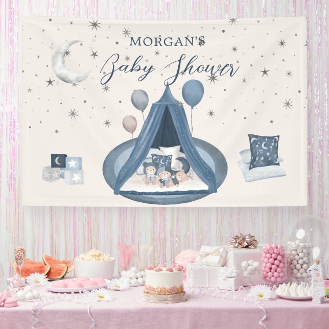 Celestial Cute Bear Baby Shower Banner (Party)