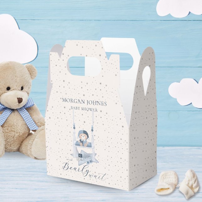 Celestial Cute Bear Baby Shower Favor Boxes (Creator Uploaded)