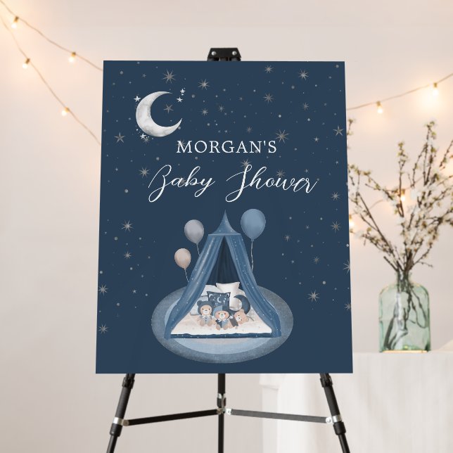 Celestial Cute Bear Baby Shower Foam Board (In Situ (Stand))