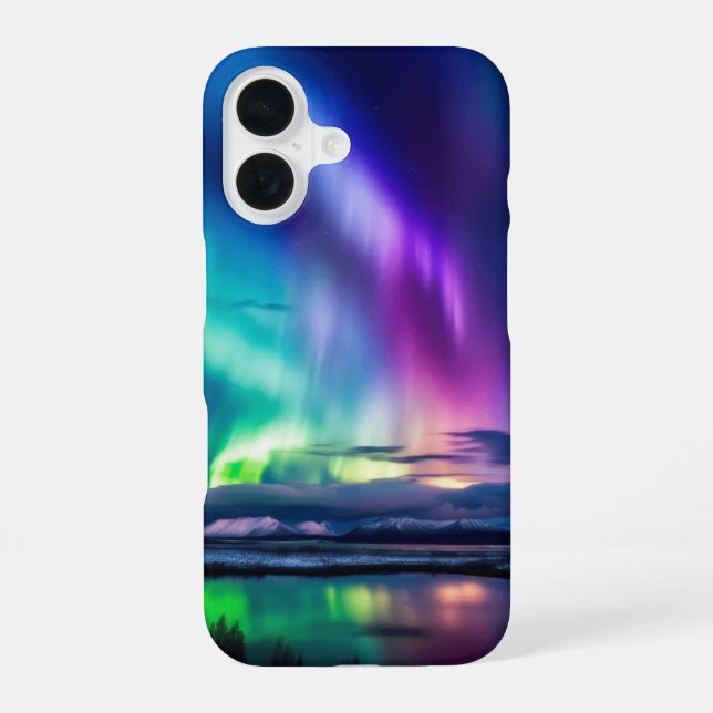 Celestial Dance: The Magic of the Aurora Borealis Iphone Case (Back)