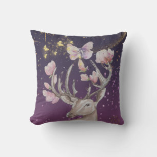 Celestial Deer Boganhues Print  Throw Pillow
