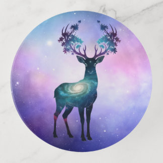 Celestial Deer Silhouette Trinket Tray
