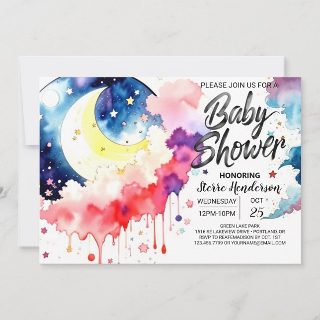 Celestial Delight Baby Shower Invitation (Front)