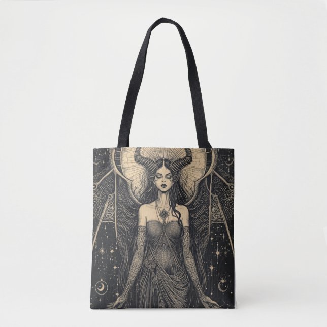 Celestial Demoness Gothic Tote Bag (Front)