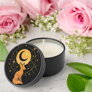 Celestial Desert Fox – Moon and Stars Cosmic Mini Candle Favors