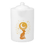 Celestial Desert Fox – Moon and Stars Cosmic  Teapot