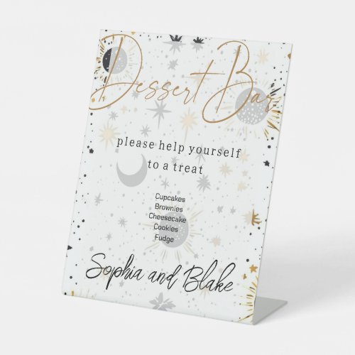 Celestial Dessert Bar Wedding Pedestal Sign