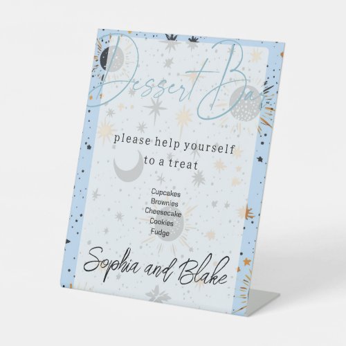 Celestial Dessert Bar Wedding Pedestal Sign