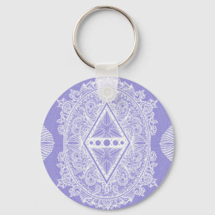Celestial Diamond Mandala Keychain