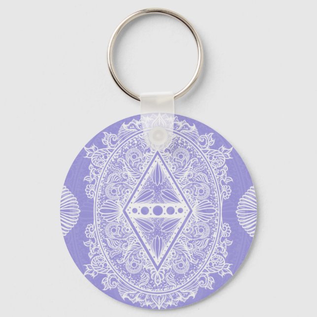 Celestial Diamond Mandala Keychain (Front)