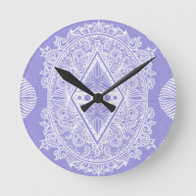 Celestial Diamond Mandala Round Clock (Front)
