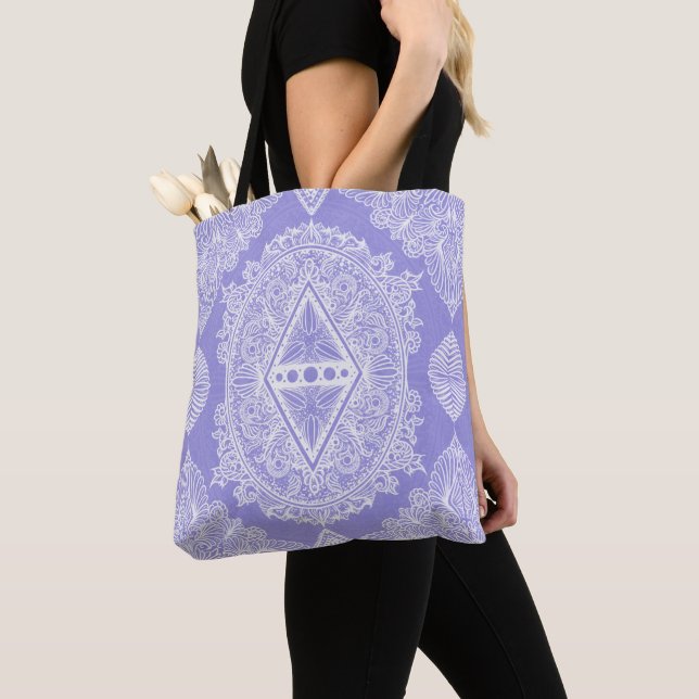 Celestial Diamond Mandala Tote Bag (Close Up)