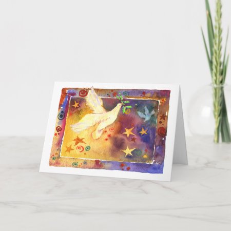 Celestial Dove Holiday Card