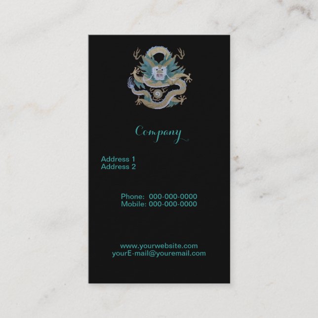 Celestial Dragon Business Card (Front)