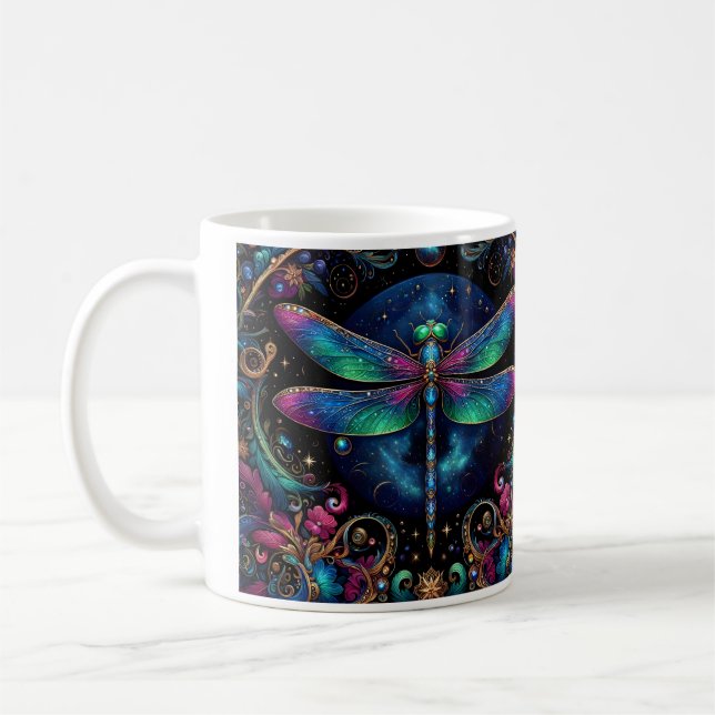 Celestial Dragonfly Coffee Mug (Left)