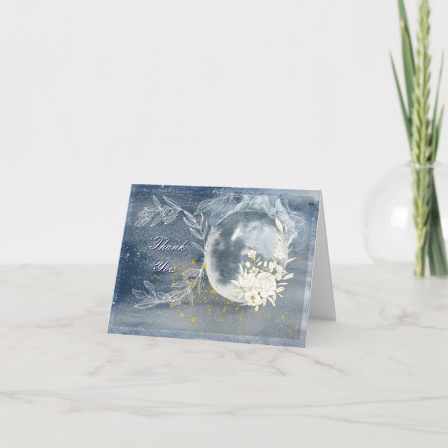 Celestial Dream  Letterpress Thank You Card (Front)