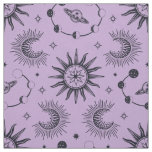 Celestial dream lilac and black fabric