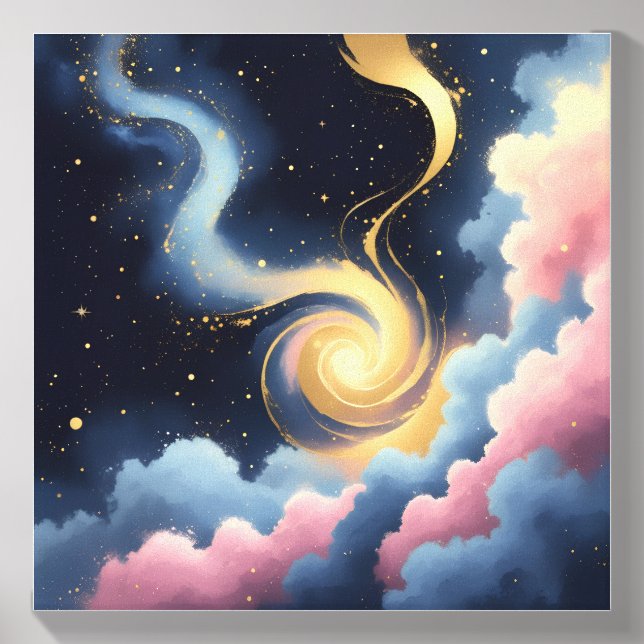 Celestial Dream – Whimsical Cosmic Art Canvas Photo Tile (Front Set)