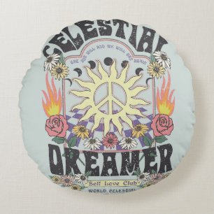 CELESTIAL DREAMER SUN ROSE TSHIRT graphic DESIGNhi Round Pillow