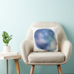 Celestial Dreams: A Watercolor Exploration Throw Pillow