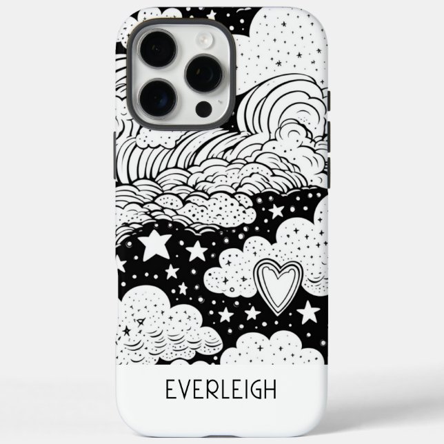 Celestial Dreams Doodles Personalized Case-Mate iPhone Case (Back)