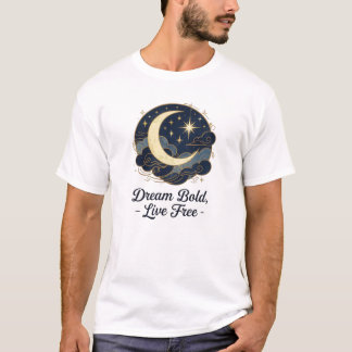 Celestial Dreams – Moon & Stars Inspirational Tee