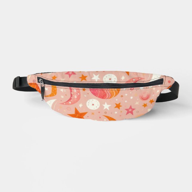 Celestial Dreams Orange and Pink Fanny Pack (Front)