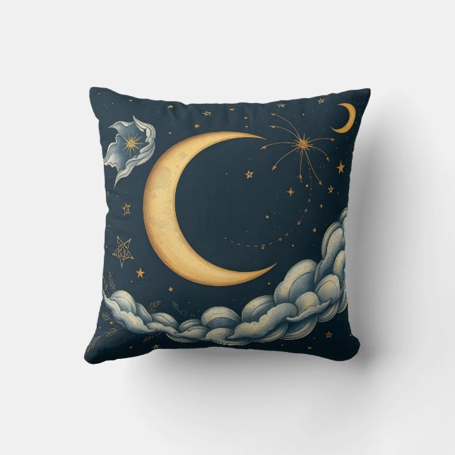 Celestial Dreams Throw Pillow (Back)