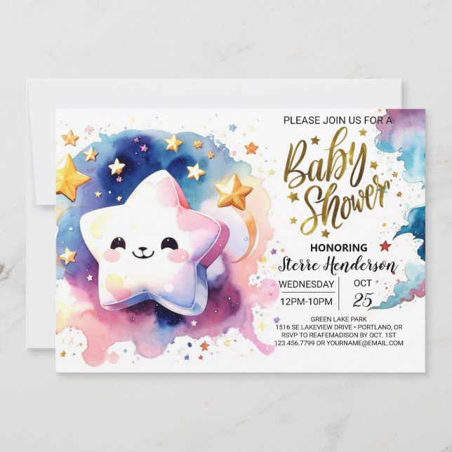 Celestial Dreamscape Adventure Baby Shower Invitation (Front)
