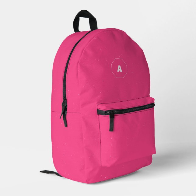 Celestial Dust & Starlight Texture Pattern Printed Backpack (Back Corner Left)