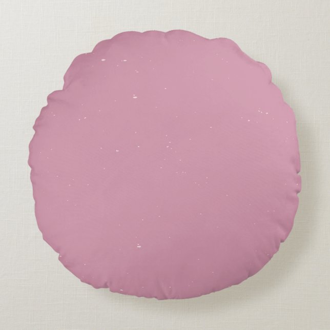 Celestial Dust & Starlight Texture Pattern Round Pillow (Front)