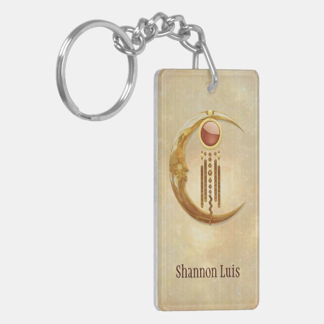 Celestial Elegance 3D New Age Keychain (Front Left)