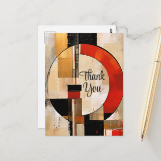 Celestial Elegance: Abstract Exploration in Beige Postcard