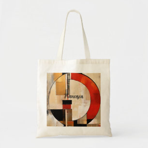 Celestial Elegance: Abstract Exploration in Beige Tote Bag