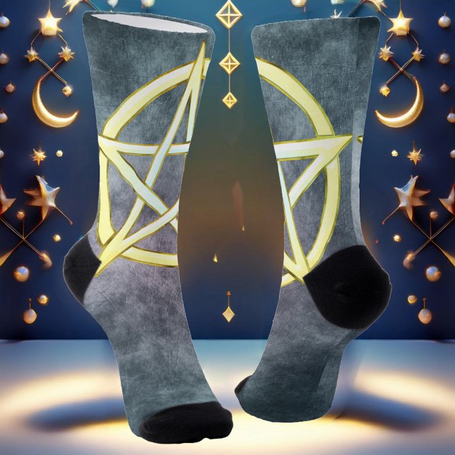Celestial Elegance: Pearl Pentagram Socks (Creator Uploaded)