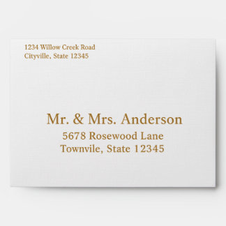 Celestial Elegant Black & Gold Wedding Envelope