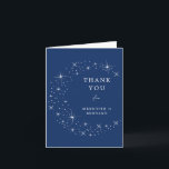 Celestial Elegant Wedding Folded Thank You Card<br><div class="desc">Invite your guests to a night of romance and starlight with this Celestial Elegant Wedding Folded Thank You Card from the Celestial Elegant Wedding Collection. Featuring a deep navy blue background adorned with twinkling stars and refined typography, this modern celestial design is perfect for couples who love a minimalist yet...</div>