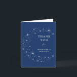 Celestial Elegant Wedding Folded Thank You Card<br><div class="desc">Invite your guests to a night of romance and starlight with this Celestial Elegant Wedding Folded Thank You Card from the Celestial Elegant Wedding Collection. Featuring a deep navy blue background adorned with twinkling stars and refined typography, this modern celestial design is perfect for couples who love a minimalist yet...</div>
