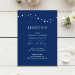 Celestial Elegant Wedding Navy Blue  Reception Enclosure Card<br><div class="desc">Invite your guests to a night of romance and starlight with this Celestial Elegant Wedding Navy Blue Reception Enclosure Card from the Celestial Elegant Wedding Collection. Featuring a deep navy blue background adorned with twinkling stars and refined typography, this modern celestial design is perfect for couples who love a minimalist...</div>