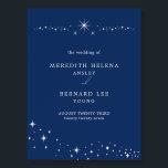 Celestial Elegant Wedding Navy Blue Welcome Sign<br><div class="desc">Invite your guests to a night of romance and starlight with this Celestial Elegant Wedding Navy Blue Welcome Sign from the Celestial Elegant Wedding Collection. Featuring a deep navy blue background adorned with twinkling stars and refined typography, this modern celestial design is perfect for couples who love a minimalist yet...</div>