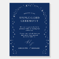 Celestial Elegant Wedding Unplugged Ceremony Sign